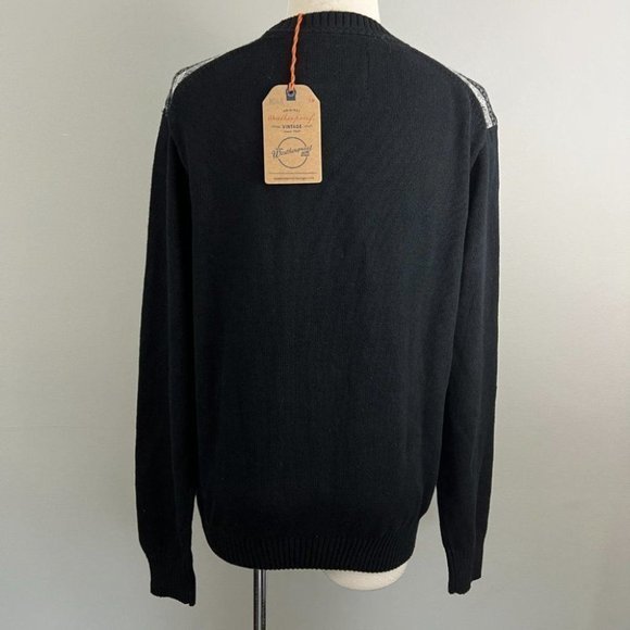 NWT WEATHERPROOF Black Crew Neck Holiday Sweater (L)‎ - Picture 5 of 7